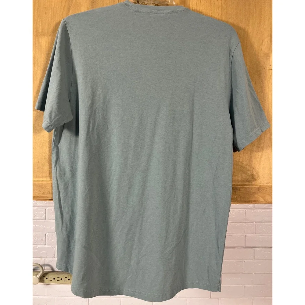 TravisMathew T-Shirt Mens Large Blue Gray Short Sleeve Crew‎ Neck Tee
